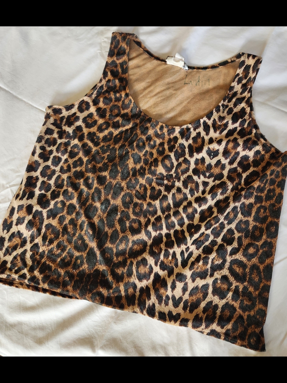 Leopard Print Sleeveless Tank Top - Brown